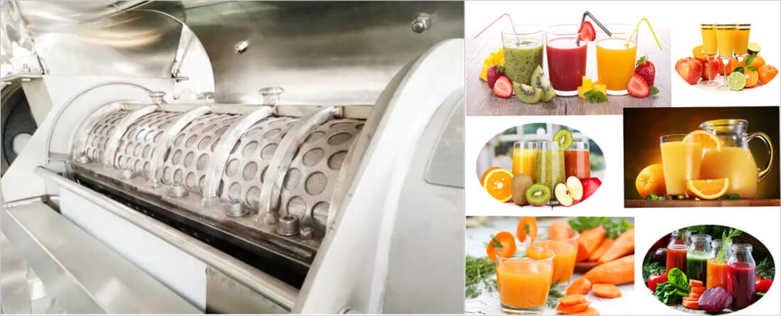 application of screw crushed juice making machine